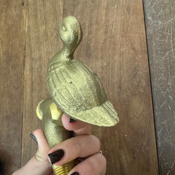 VINTAGE solid Brass Duck Fowl Outdoor Water Spout Spigot Decorative Accent - Picture 6 of 8